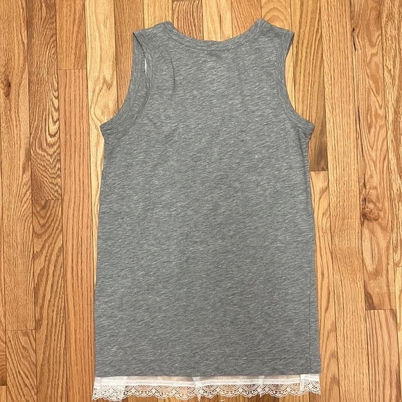 Nike Heather Gray with White‎ Lace Tank Small - Picture 4 of 7